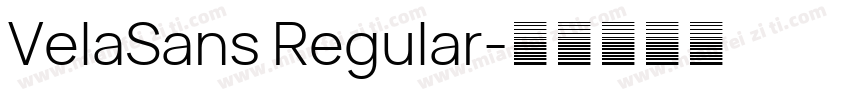 VelaSans Regular字体转换